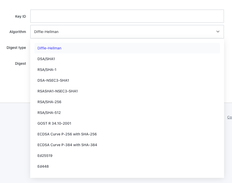 DS record form - no scrolling select box
